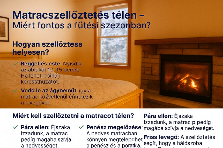 Miért kell szellőztetni a matracot télen?